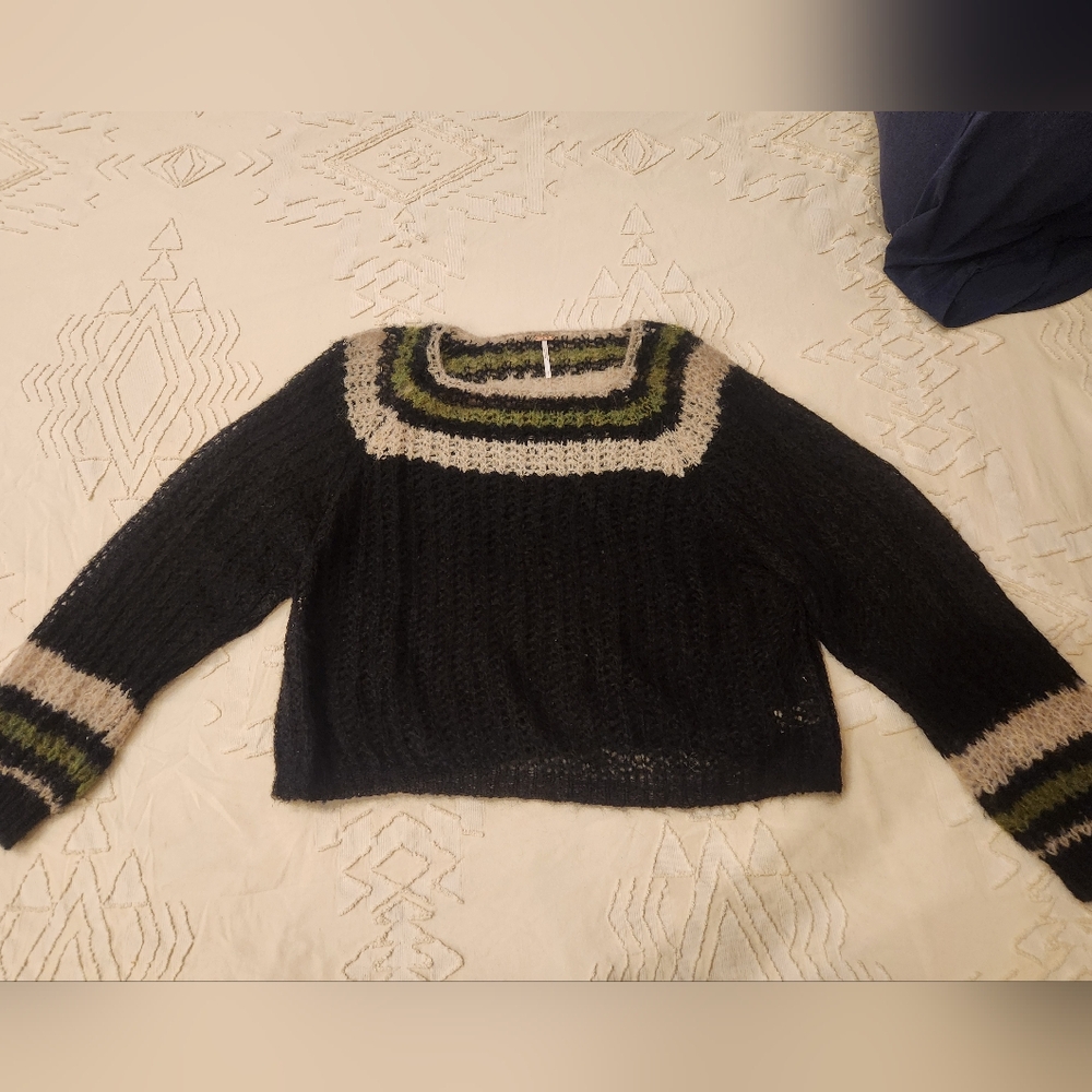 FREE PEOPLE Women's Multicolor Loose Knit Sweater